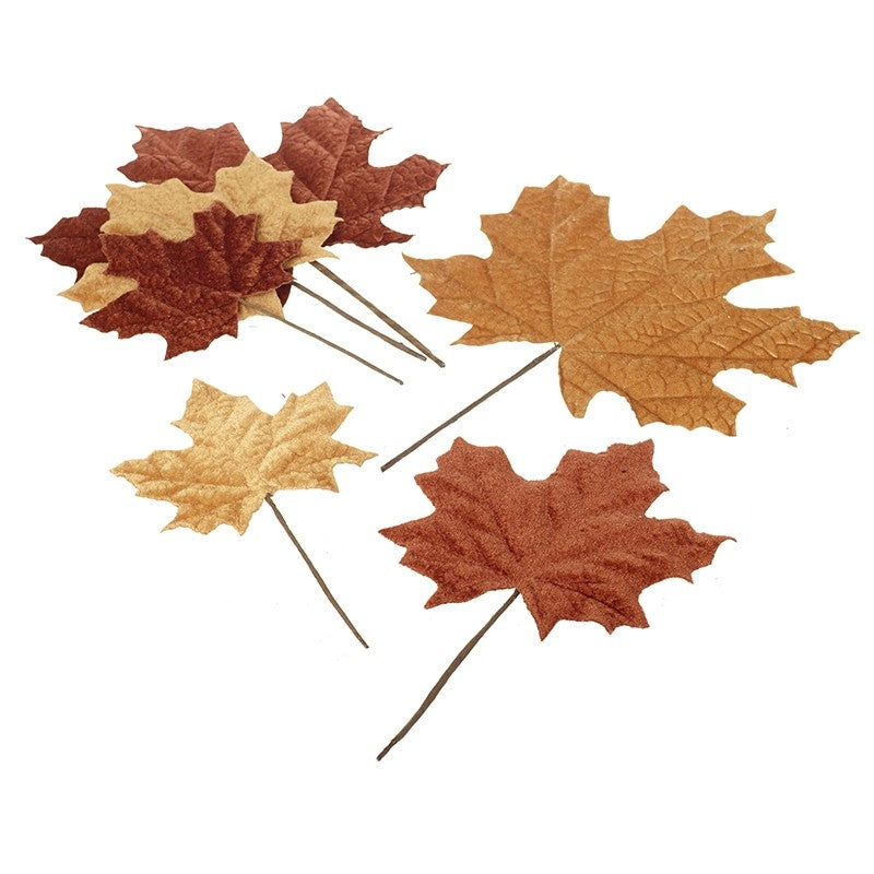Set of 6 Decorative Autumnal Leaves