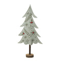 Tall Felt Christmas Tree with Holly Design - 42cm