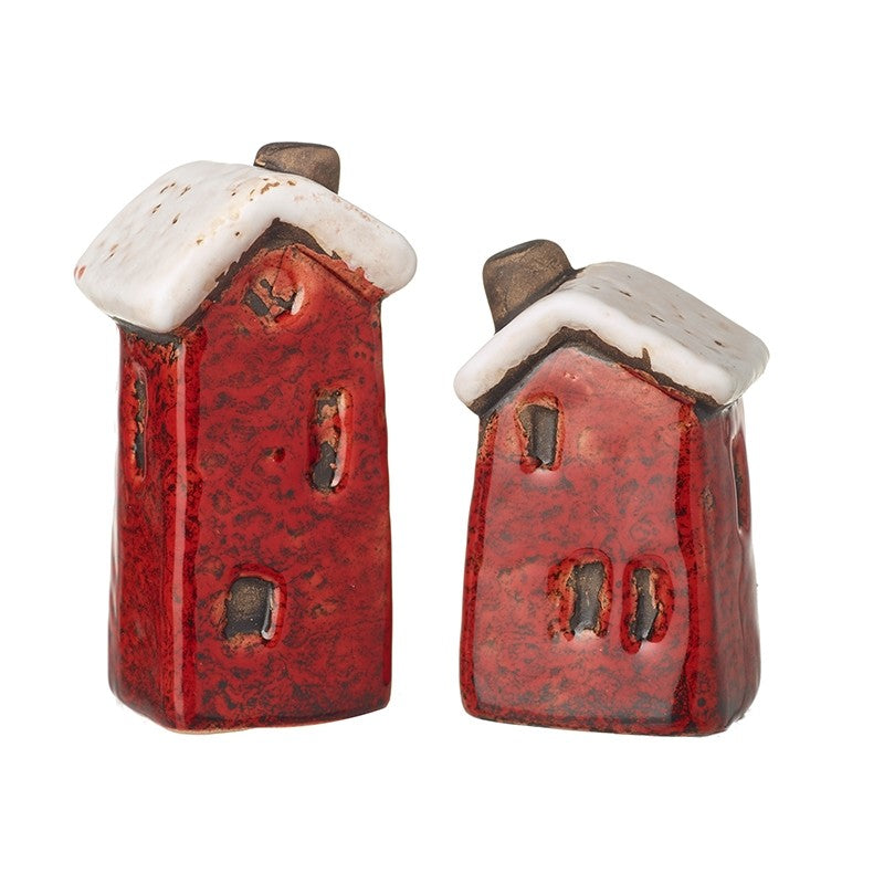 Small Red Festive House Ornament