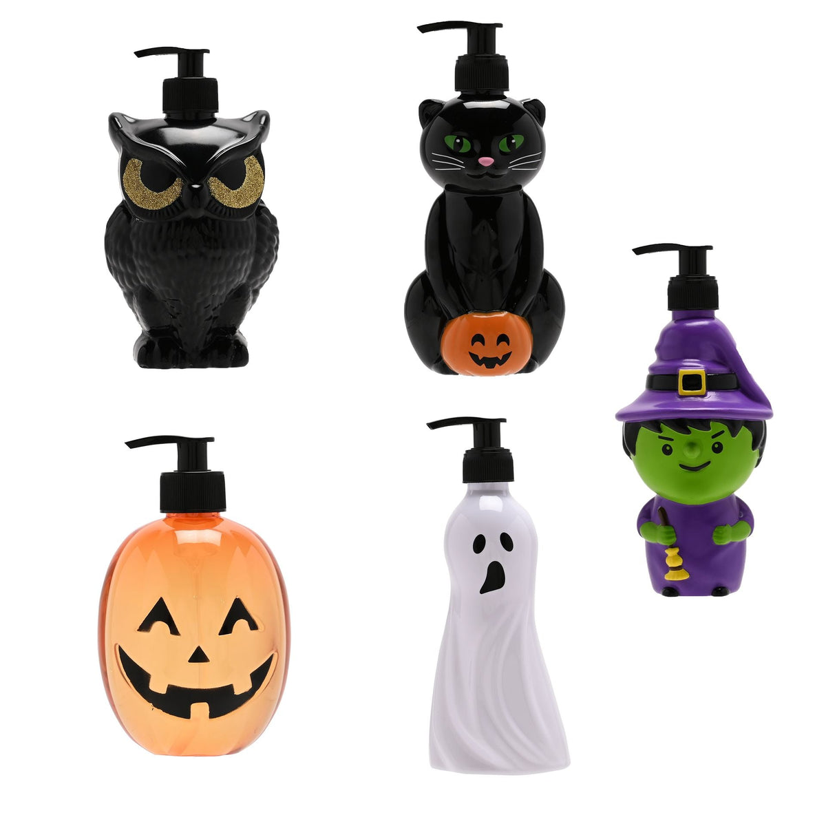Halloween Character Hand Soap Dispenser Filled with Pumpkin Spice Fragrance Soap