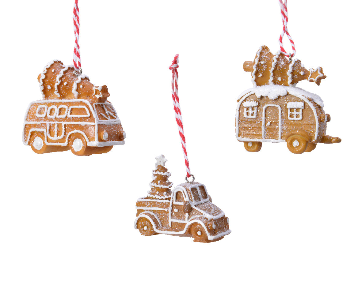 Vehicle with Tree Gingerbread Bauble