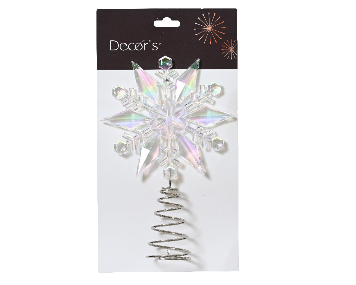 Iridescent Snowflake Christmas Tree Topper