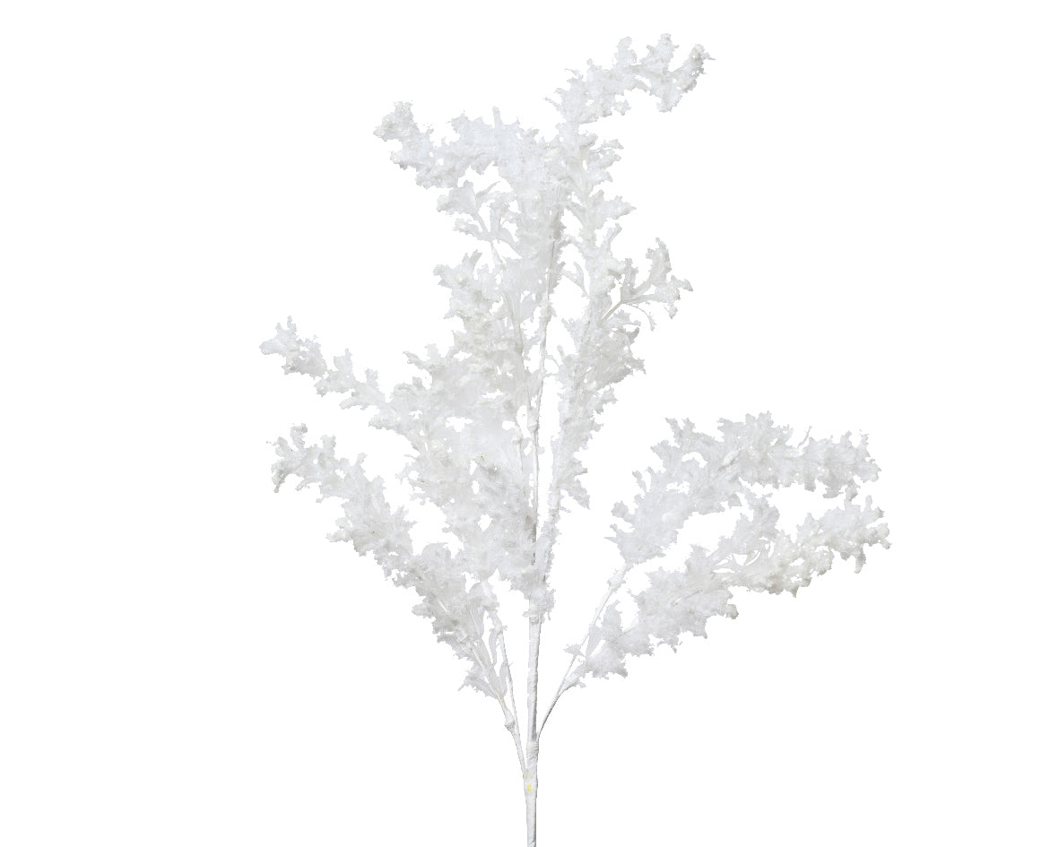 Christmas White Spray on Stem - 75cm