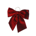 X-Large Burgundy Velvet Bow Christmas Tree Decoration - 34cm