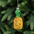 Hanging Gold Glass Pineapple Christmas Bauble