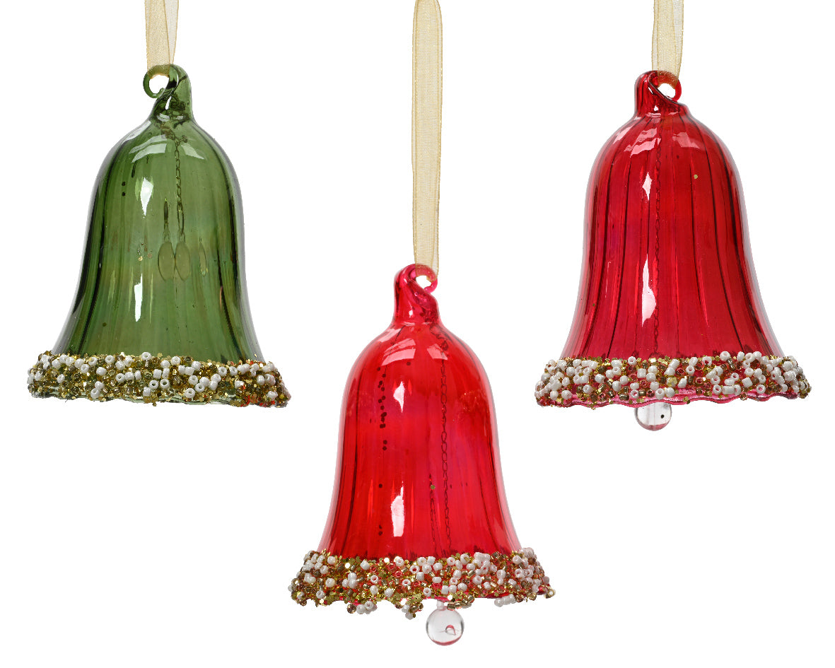 Glass Bell Christmas Bauble