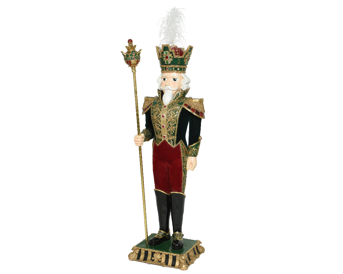 Traditional Green & Red Jewelled Giant Nutcracker - 178cm