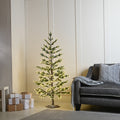Snowy Warm White LED Twig Christmas Tree Decoration - 180cm
