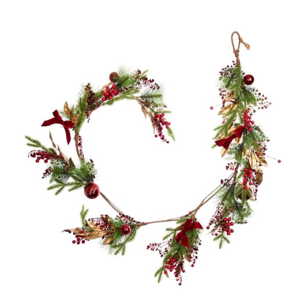 Ruby Velvet Festive Garland - 180cm