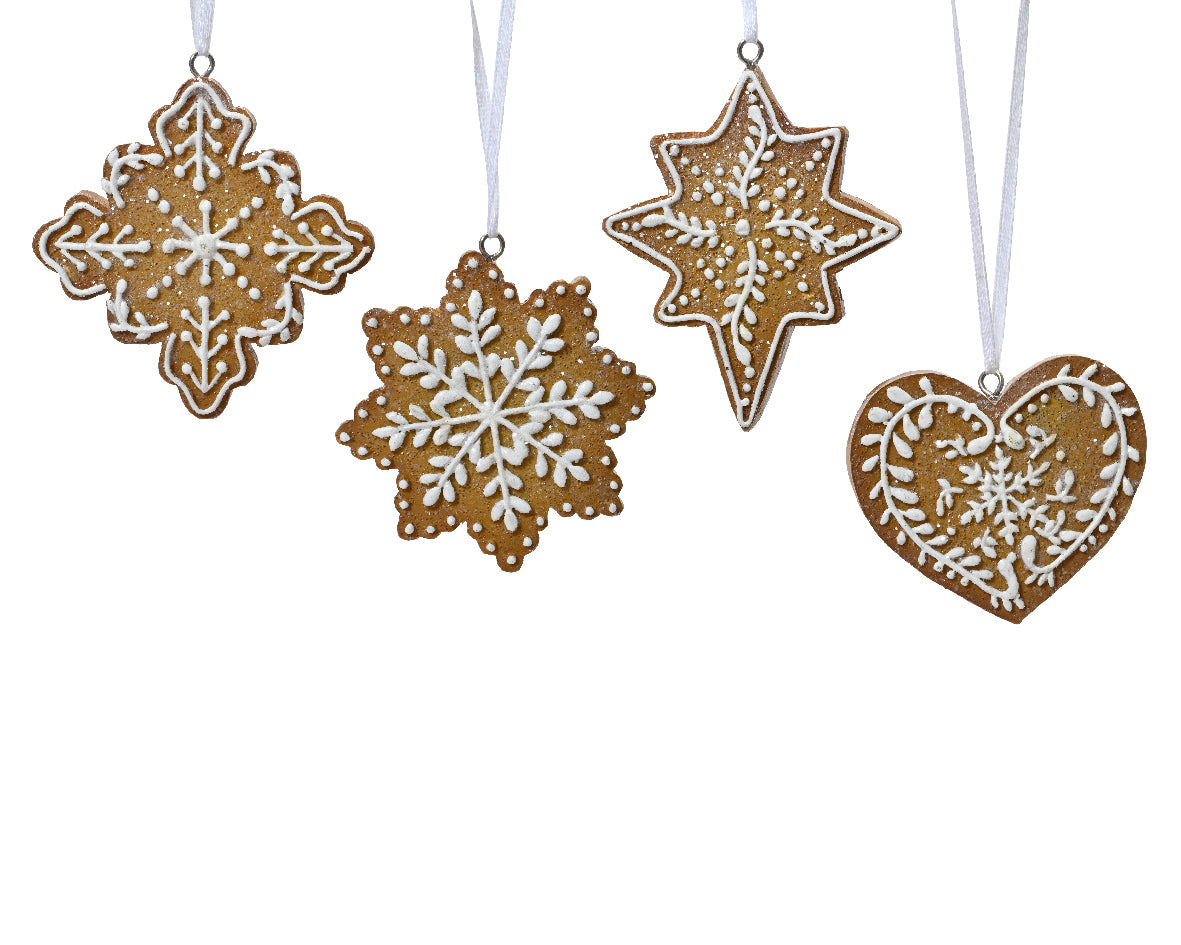 Individual Gingerbread Cookie Christmas Hanging Decorations
