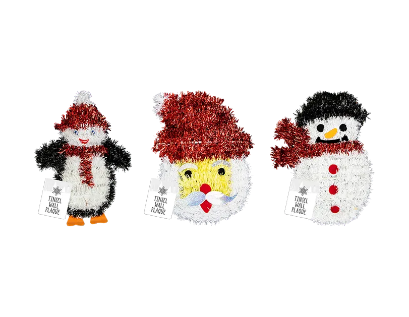 Christmas Tinsel Wall Plaque