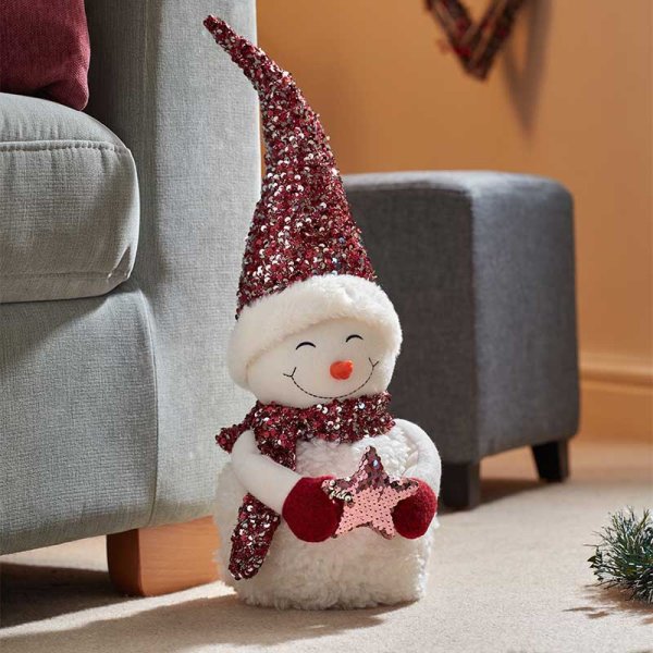 Regular SnowGirl Sequinned Snowman – Southwood Christmas Shop