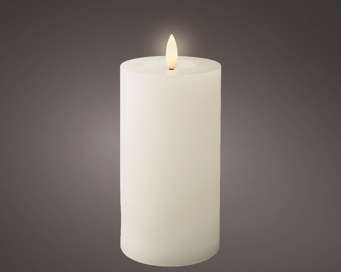 White LED Wax Wick Candle - Real Flame Effect Technology
