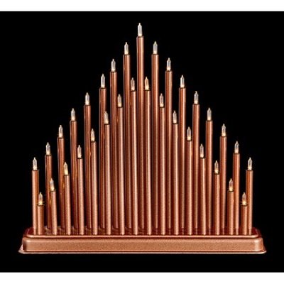 Premier Warm White Modern Candle Bridge Tower / Candle Arch Rose Gold - 34cm