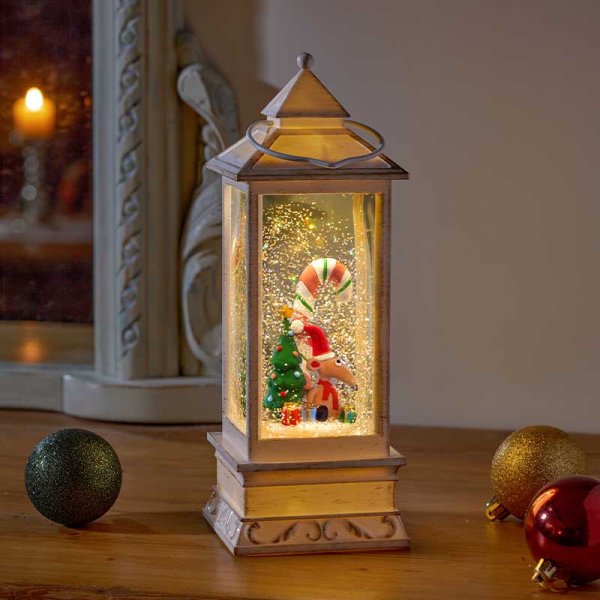 SnowSwirl Ratty Lantern Glitter Water Spinner