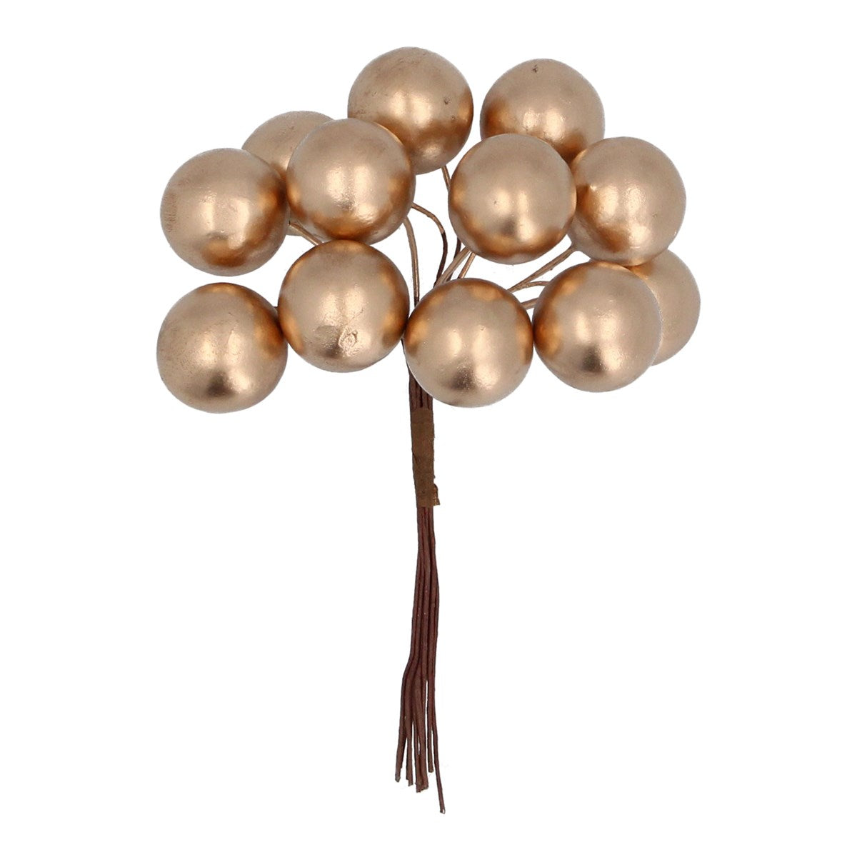Gisela Graham - Matt Gold Berry Bunch - 9cm