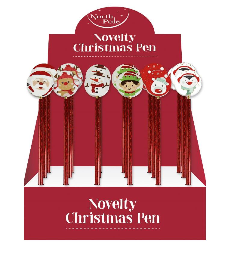 Christmas Novelty Character Pen - Single