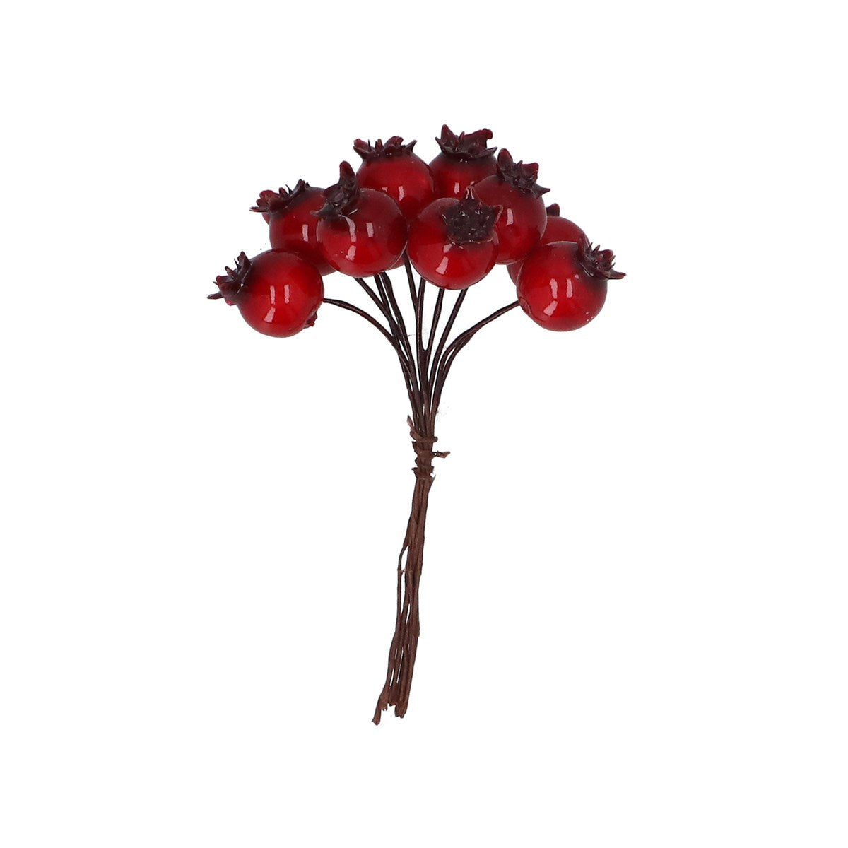 Gisela Graham - Pick Cluster Shiny Red Rosehip Berries - 10cm