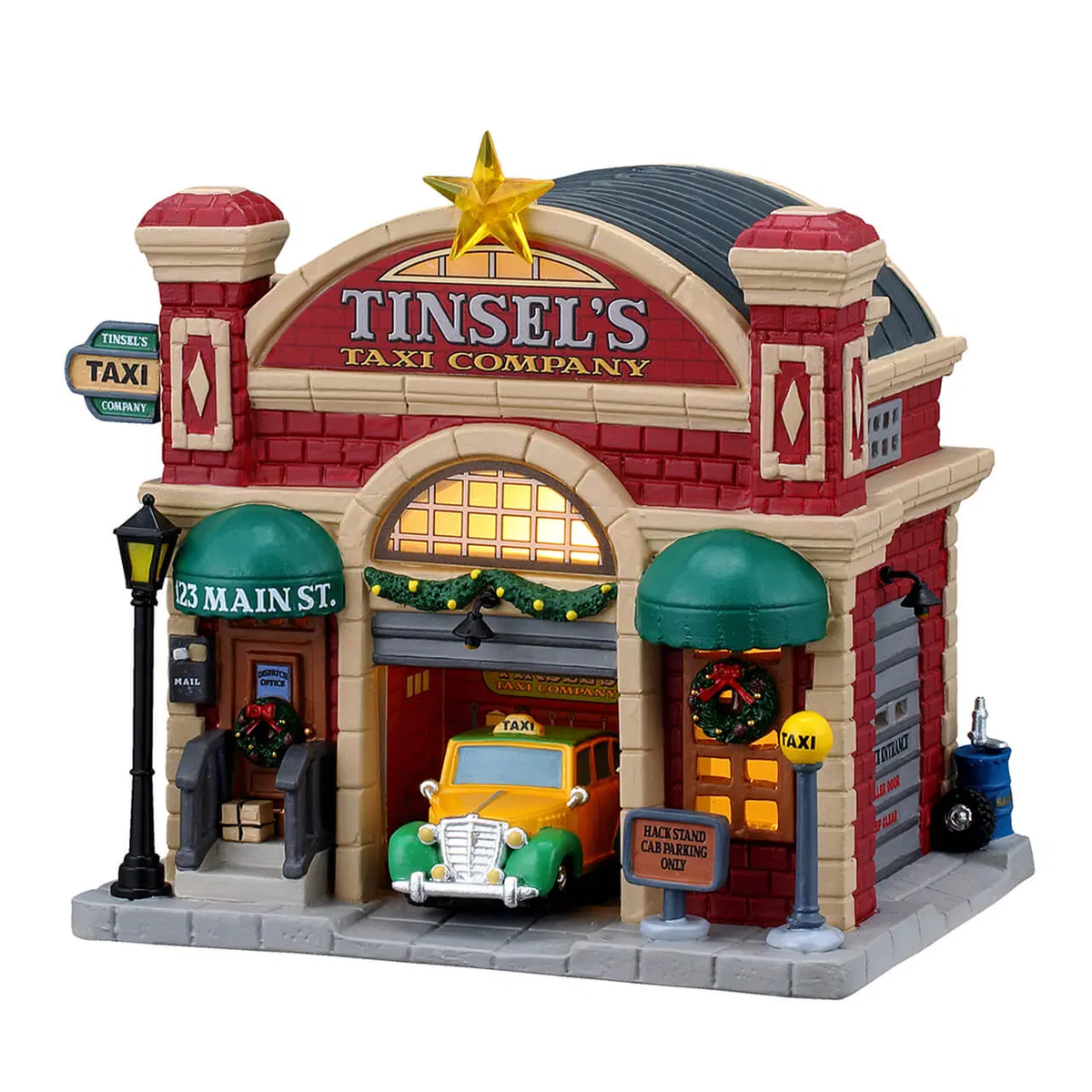 Lemax Tinsel’s Taxi Company – with Lights – 2026