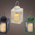 Light Up Flame Effect Indoor or Outdoor Candle Lantern - 17cm