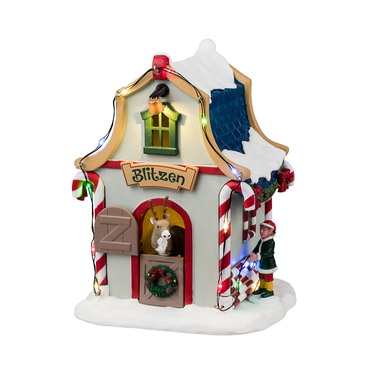 Lemax - Blitzen's Den Reindeer House with Elf