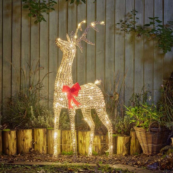 Giant Gold GlitterTwist Reindeer 115cm