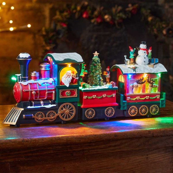 Choo-Choo! Light Up Musical Train Snow Scene