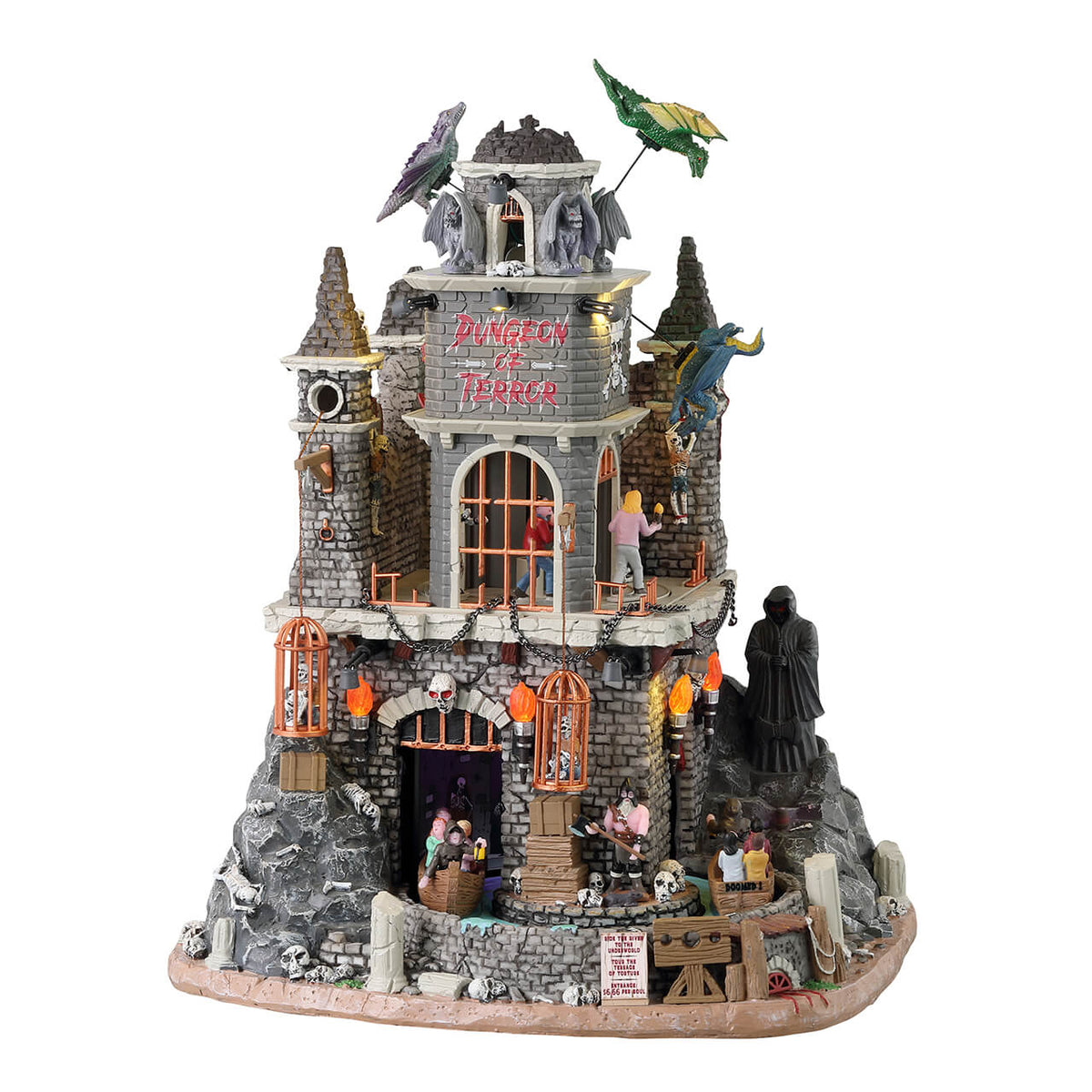 Lemax Spooky Town - Dungeon Of Terror with Lights, Sound & Motion