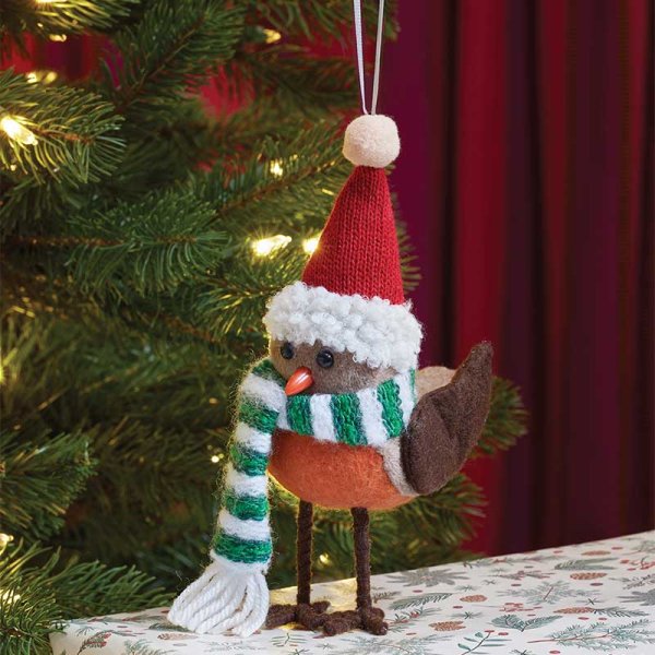 Festive Robin Pendant Hanging Decoration