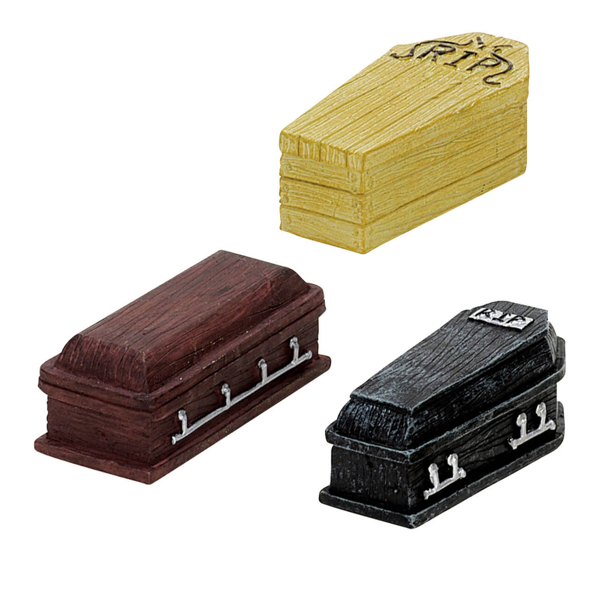 Lemax Spooky Town - Coffins Halloween Figurines - Set of 3