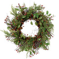 Glitter Wreath with Red Berries & Pine Cones - 40cm