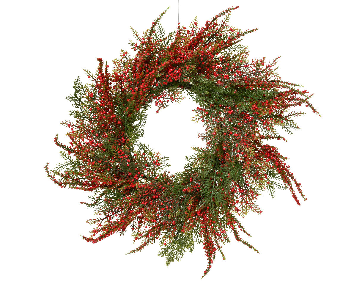 Lushy Wreath with Red Berries