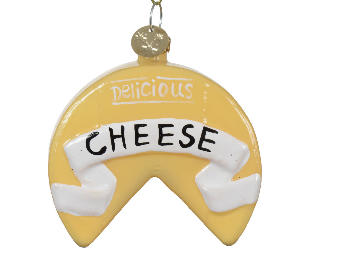 Cheese Wheel Glass Christmas Bauble