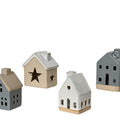 Shiny Glazed Porcelain House Tabletop Decoration - 11cm