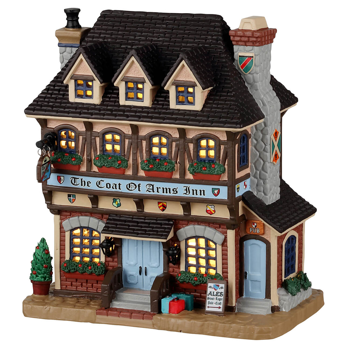 Lemax - The Coat of Arms Inn Light Up Christmas Village Pub