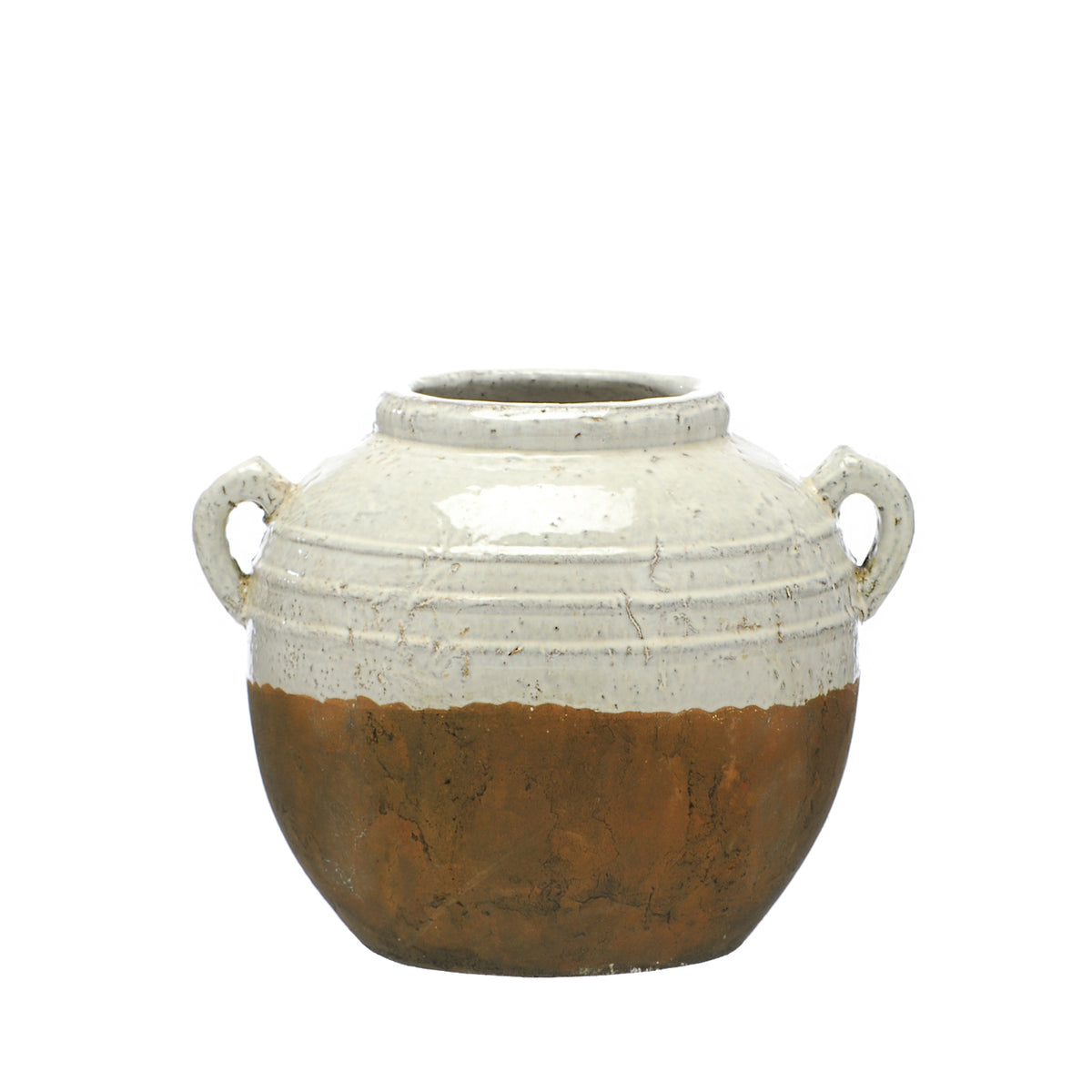 Aged Cream Terracotta Pot
