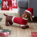 Donovan Dachshund Plush with Santa Hat - 55cm
