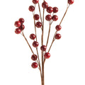 Shiny Burgundy Berry Spray - 40cm