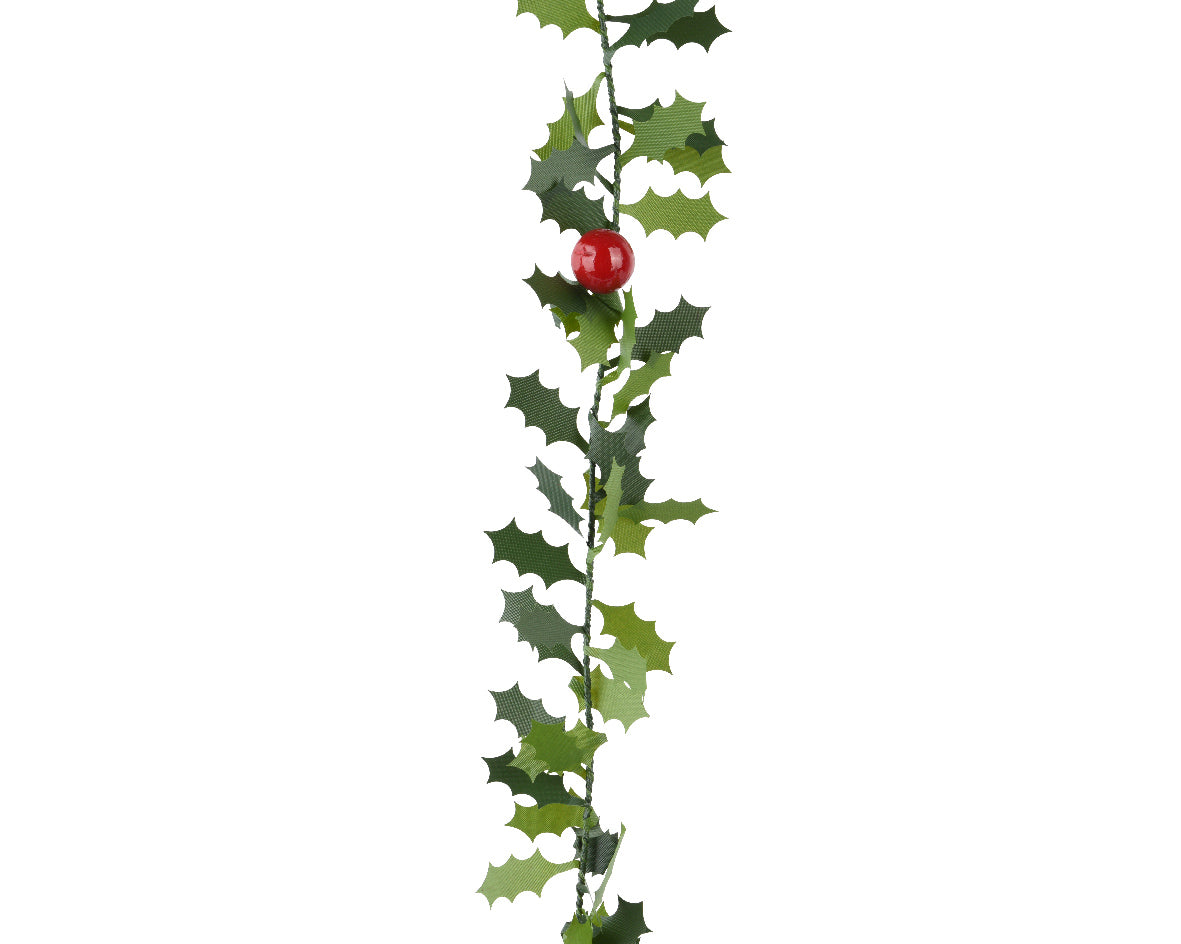 Holly Tinsel Garland - 2.7m