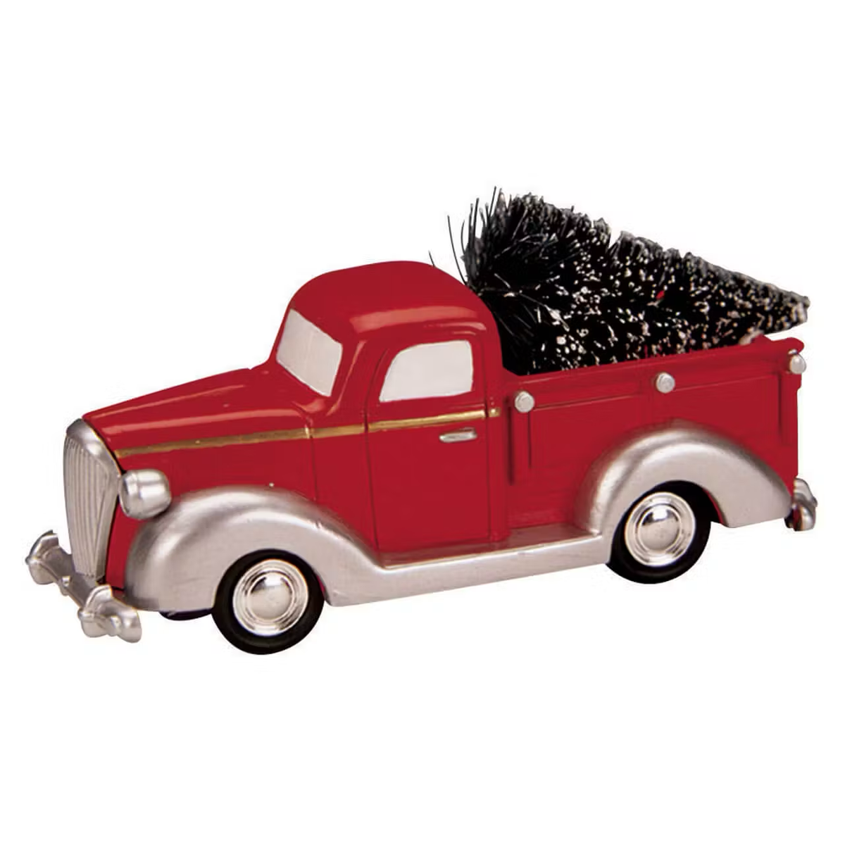 Lemax Red Pick-Up Truck with Christmas Tree in Back