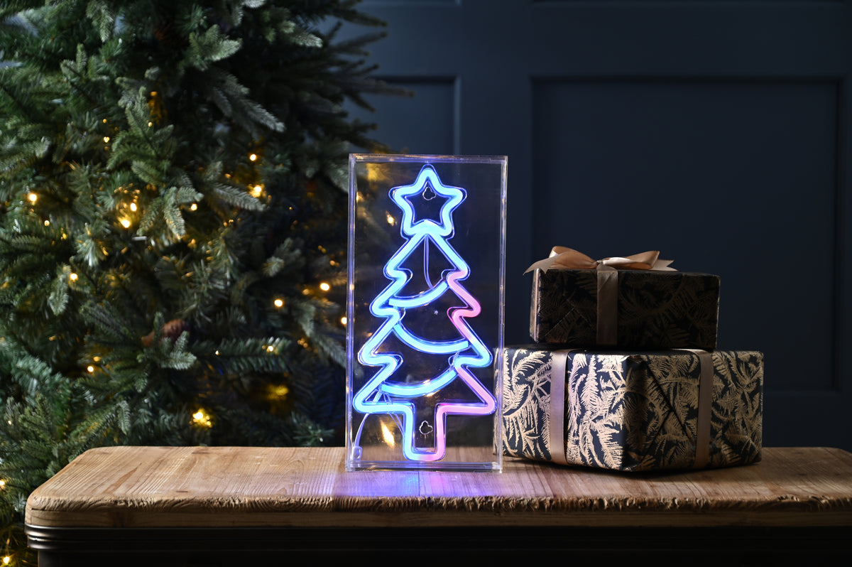 Multicoloured Neon Christmas Tree Light