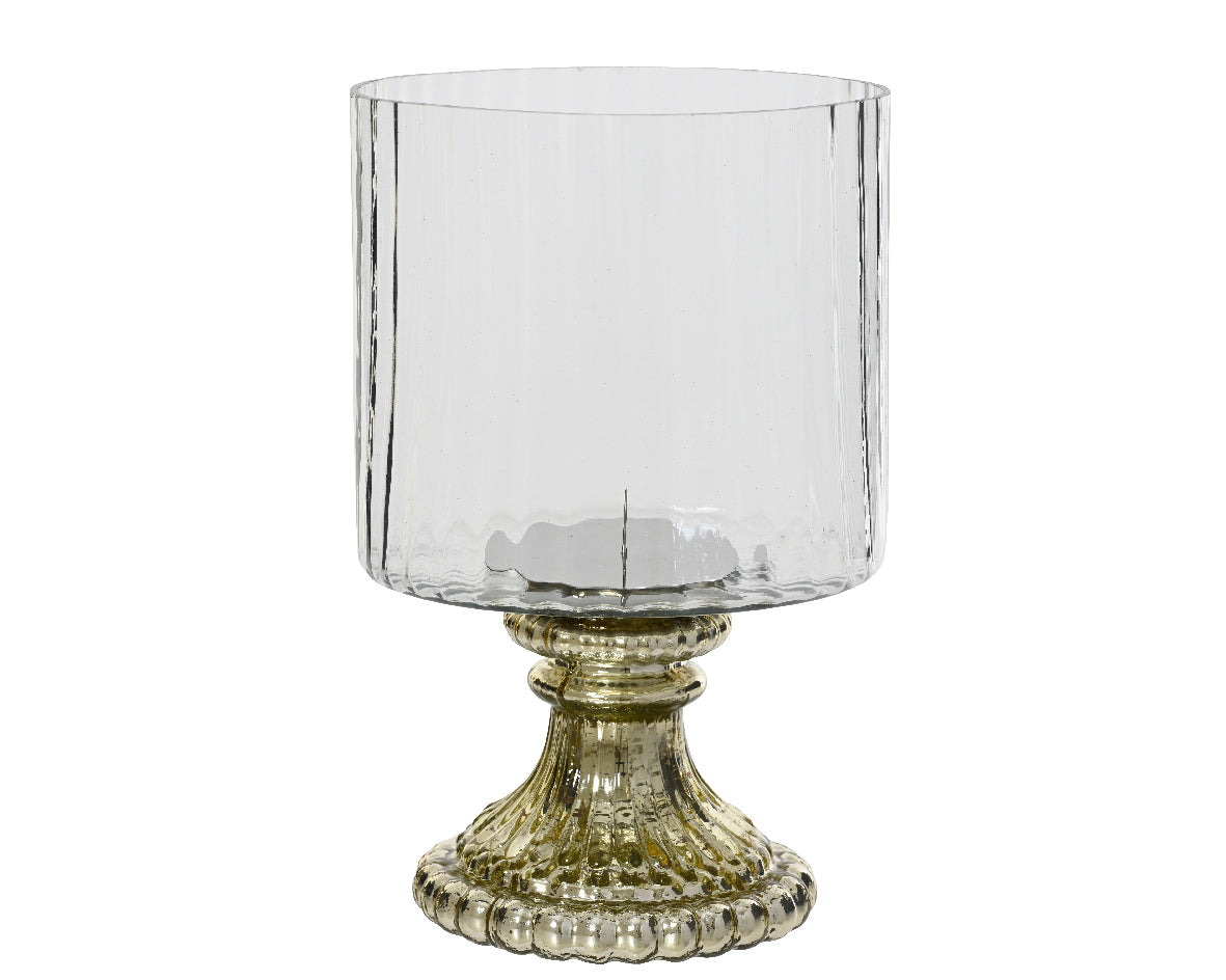 Hurricane Glass Antique Style Tealight Holder