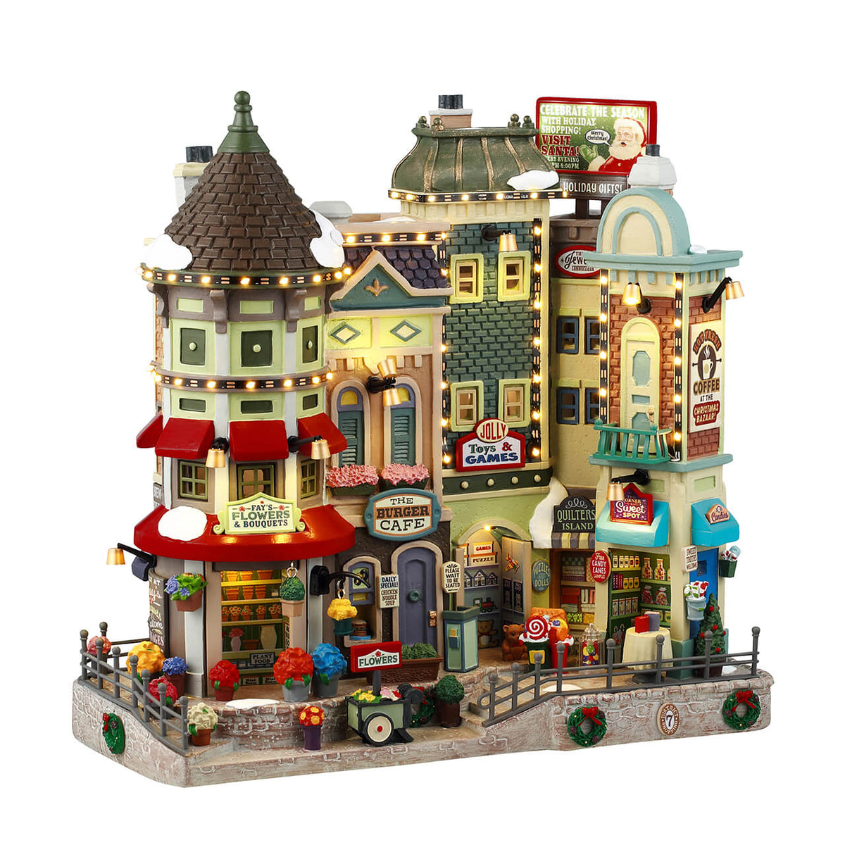Lemax - Jingle Bell Bazaar Facade Light Up Village Scene