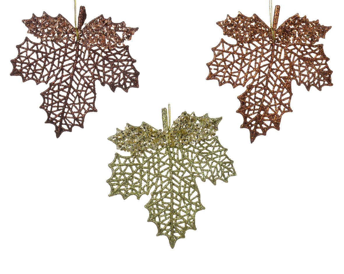 Special purchase Individual Glitter Plastic Leaf Hanging Decoration