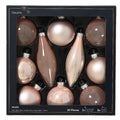 Blush Pink Assorted Shaped Glass Baubles - Box of 10