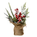 Mini Snowy Berry Tree with Pinecones - 20cm