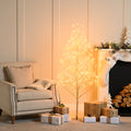 Traditional Warm White LED Light Up Dewdrop Starburst Christmas Tree - 150cm