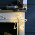 Warm White LED Light Up Acrylic Star Christmas Decoration - 31cm