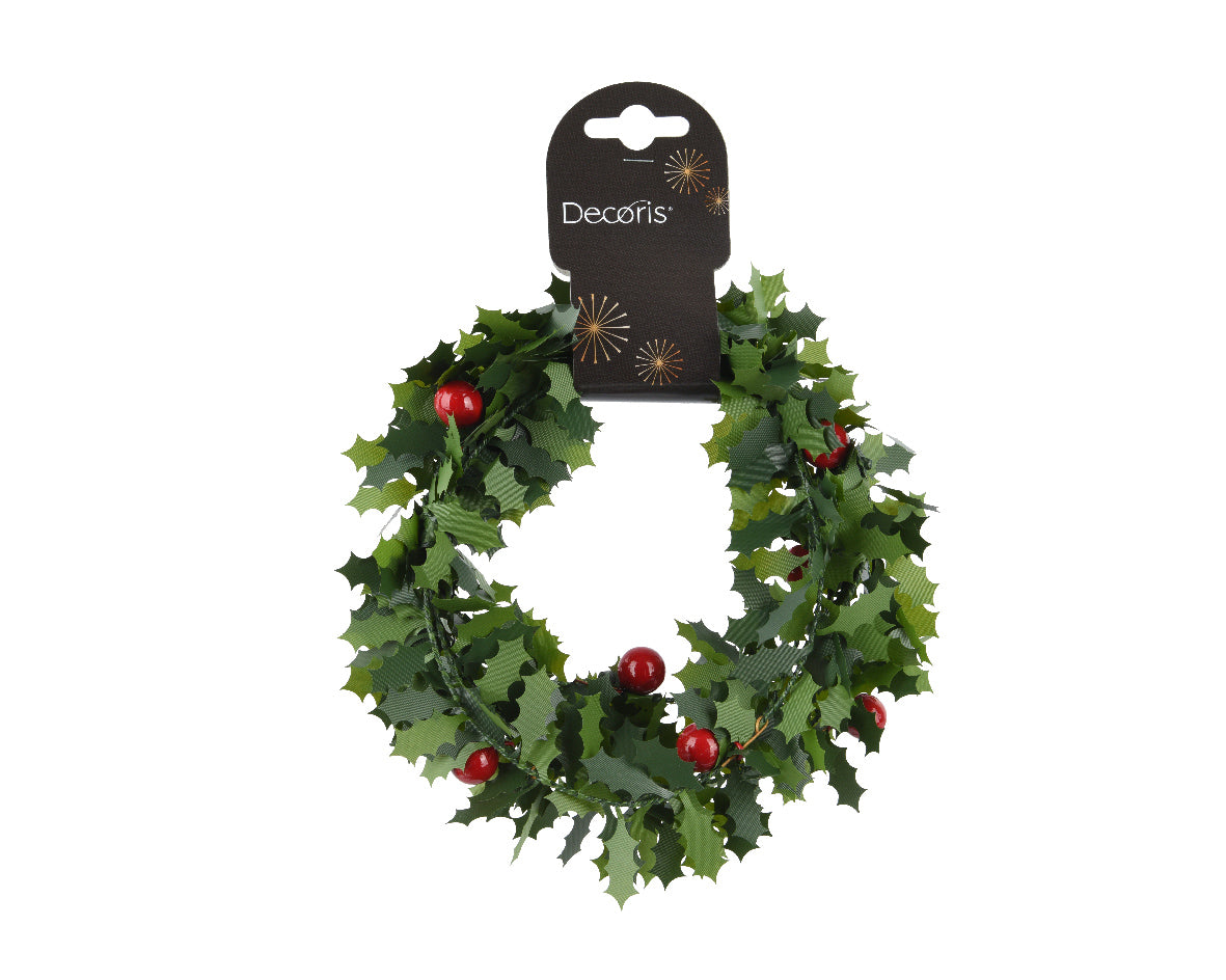 Holly Tinsel Garland - 2.7m