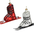 Christmas Ski Boots Hanging Christmas Tree Bauble - Red or White